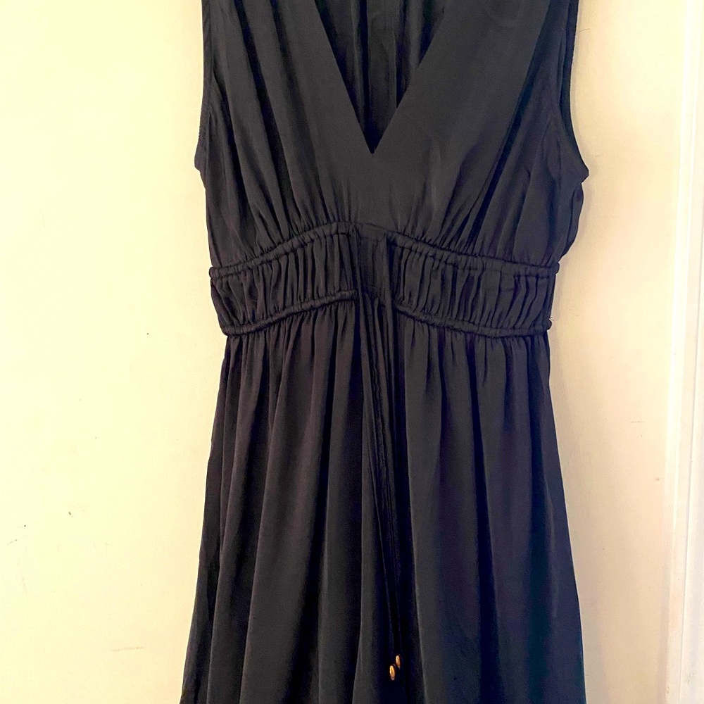 Black wide leg silky jumpsuit size S